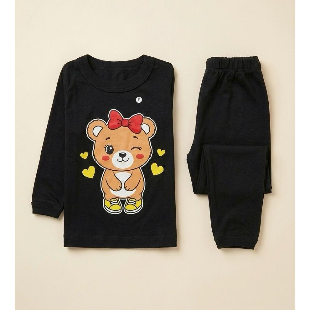 Roupa de Frio Infantil Menina Moletom Inverno Manga Longa Promoção Estampas Fofas Kit Conjunto Blusa e Calça