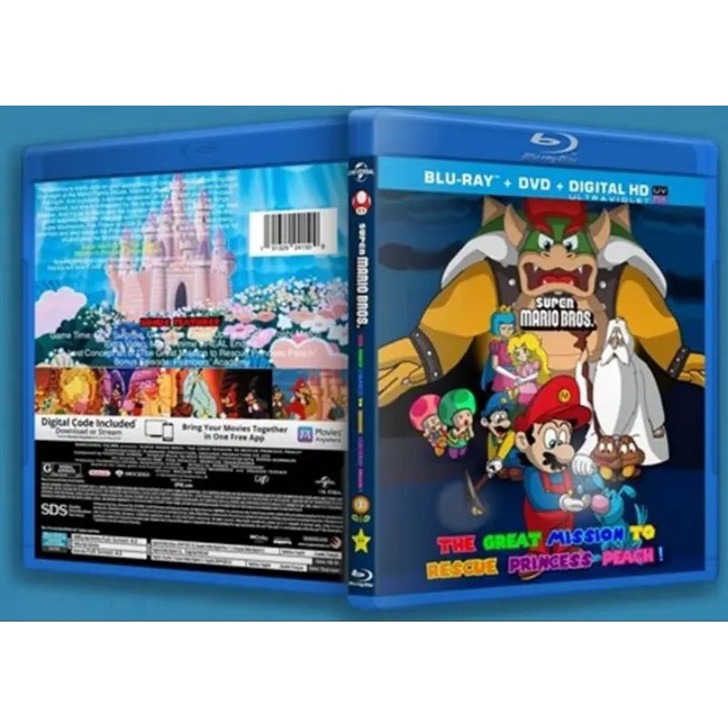 SUPER MARIO BROS A GRANDE MISSÃO BLU-RAY COM (1986) BRINDE SURPRESA