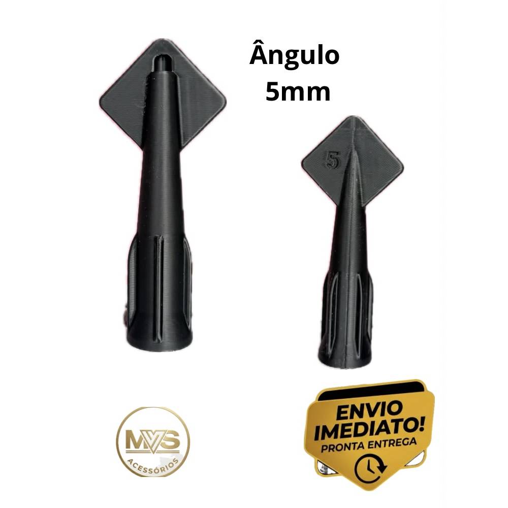 Kit 5 Bicos Angulados para Silicone 3 5 8 10 12 mm Acabamento de Cantos e Rejuntes — imagem 2 de 2