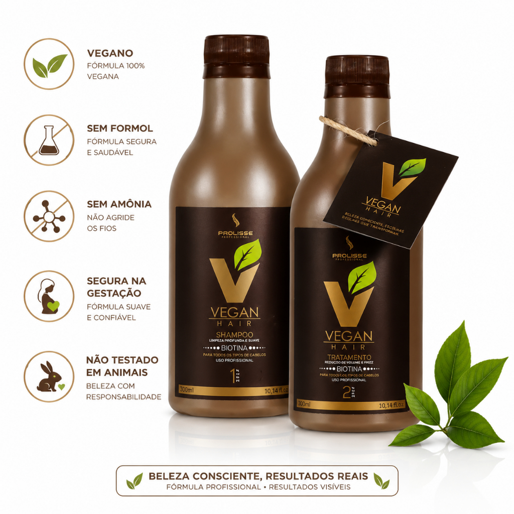 Escova Progressiva 100% Orgânica Vegan Hair 300ml Sem Formol Cor De Cabelo Fragrância Do Tratamento Suave