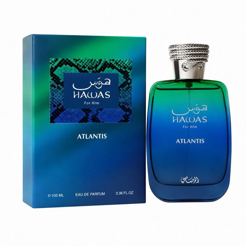 Perfume Rasasi Hawas Atlantis For Him EDP 100ml Masculino | Frescor Oceânico e Alta Fixação