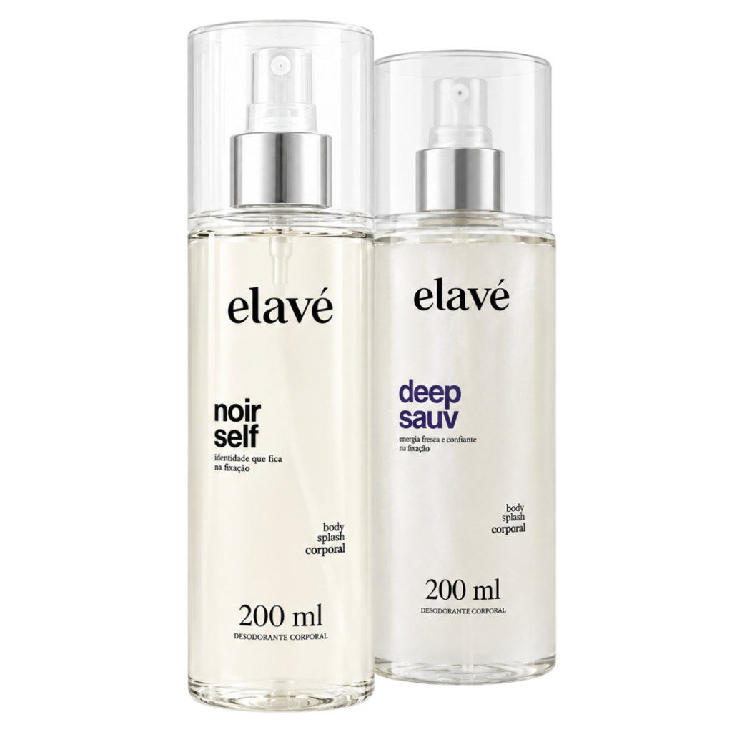 Kit Body Splash Elavé Colônia Corporal Noir Self + Deep Sauv 200ml — YSL Myself e Sauvage Dior