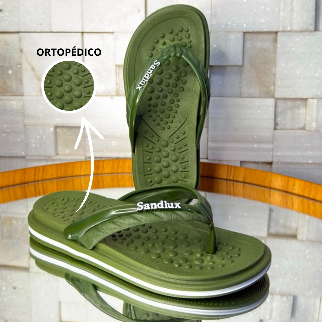 Chinelo Feminino Ortopédico Sandlux Anatômico Leve Macio