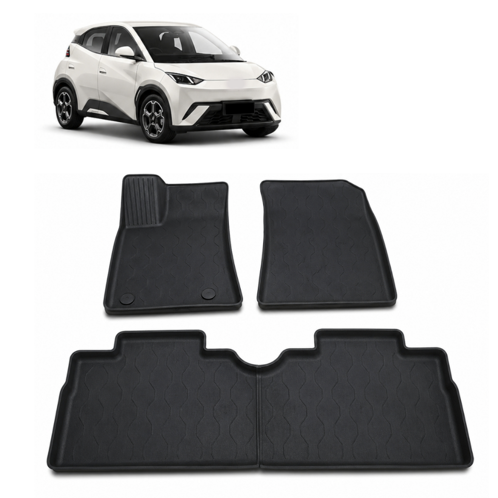 Kit Jogo Tapete Borracha Bandeja Borda Elevada BYD Dolphin Mini 2024 2025 2026