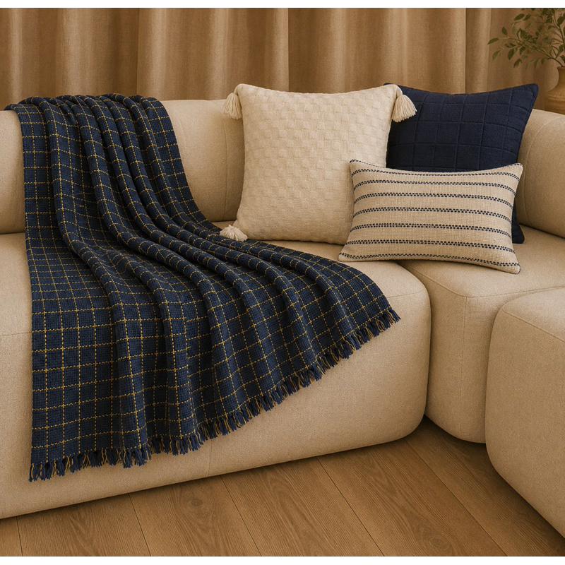 Manta para Sofá Luxo– 1,80 x 2,40  Estilo, Conforto e Sofisticação para sua Casa