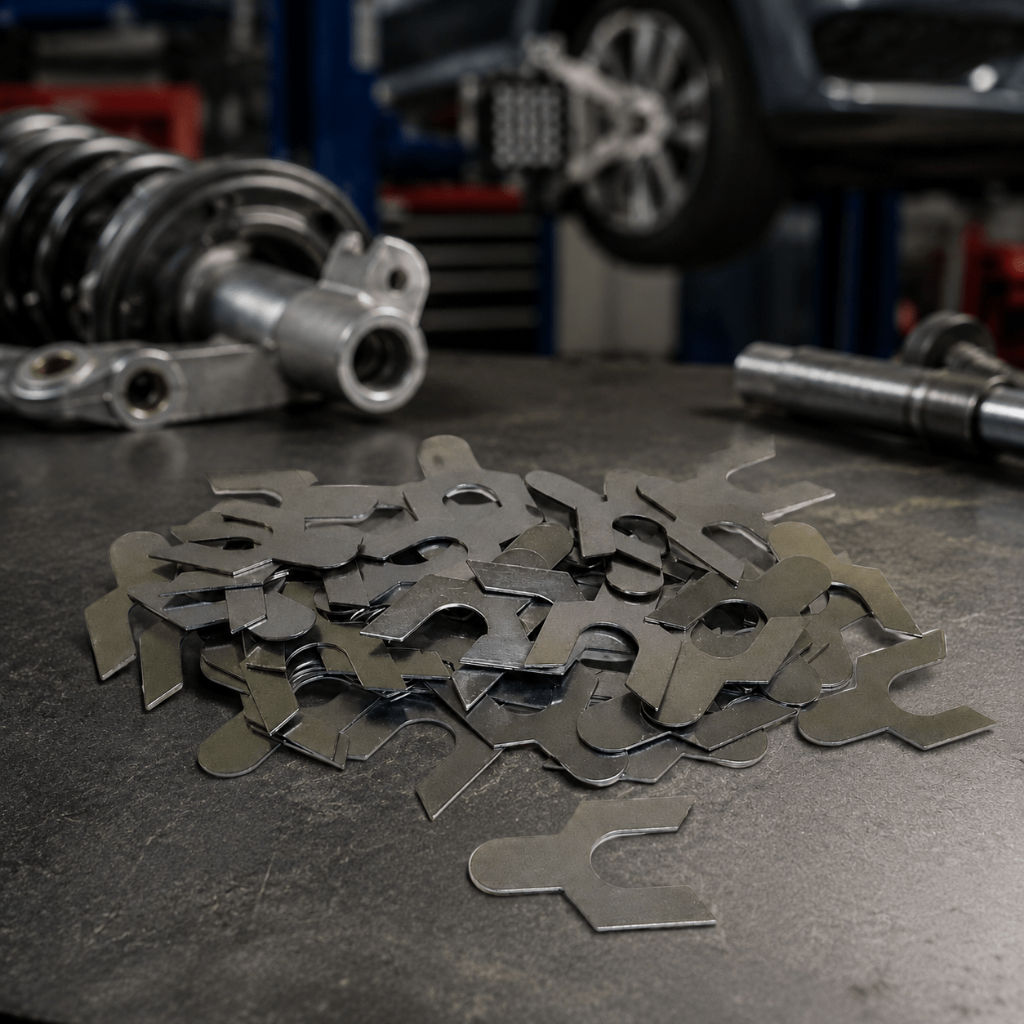 Calço De Cambagem Extra Fino 0,50mm Opala Uno Tipo Y Kit 50 Peças Em Metal Para Oficina Auto Ajustes