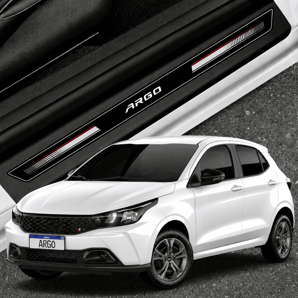 Soleira Para Fiat Argo Protetor Porta Speed Todos Os Anos Kit Com 8 Peças