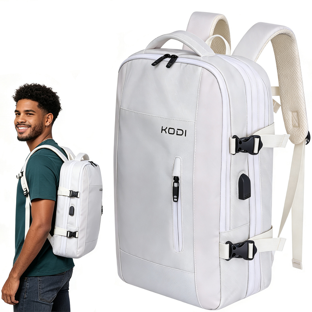 Mochila Viagem Feminina Masculinas Multifuncional Reforçada Impermeável Expansível Mochila Notebook -Q7
