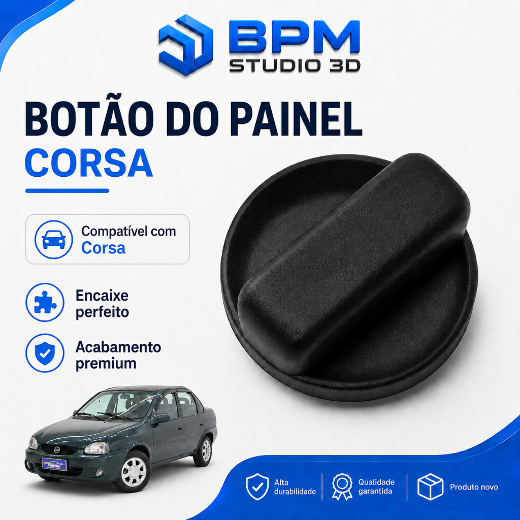 Botão De Ar Painel Corsa Wind Sedan Wagon Pick-up 1994 Em Diante Preto
