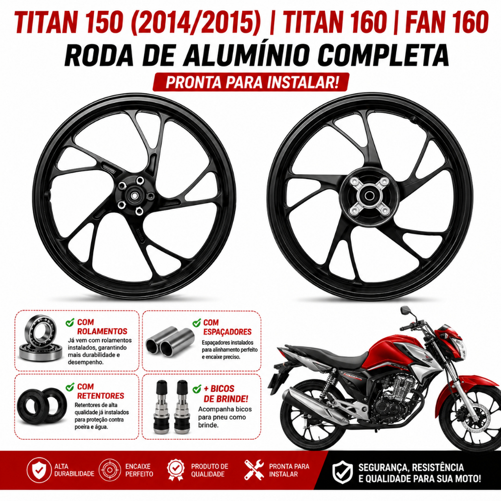 Rodao Liga Leve Fan Titan 160 Titan 2014/2015 Painel Digital