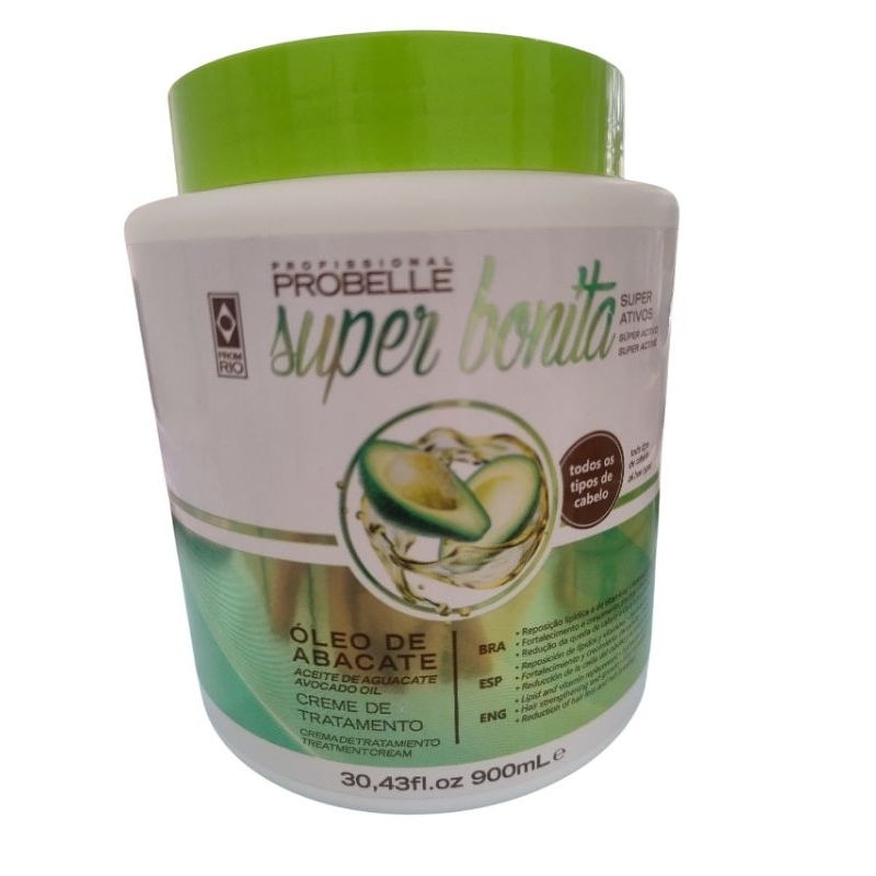 Creme de tratamento Óleo de Abacate 900ml, Super Bonita Probelle, ENVIO IMEDIATO