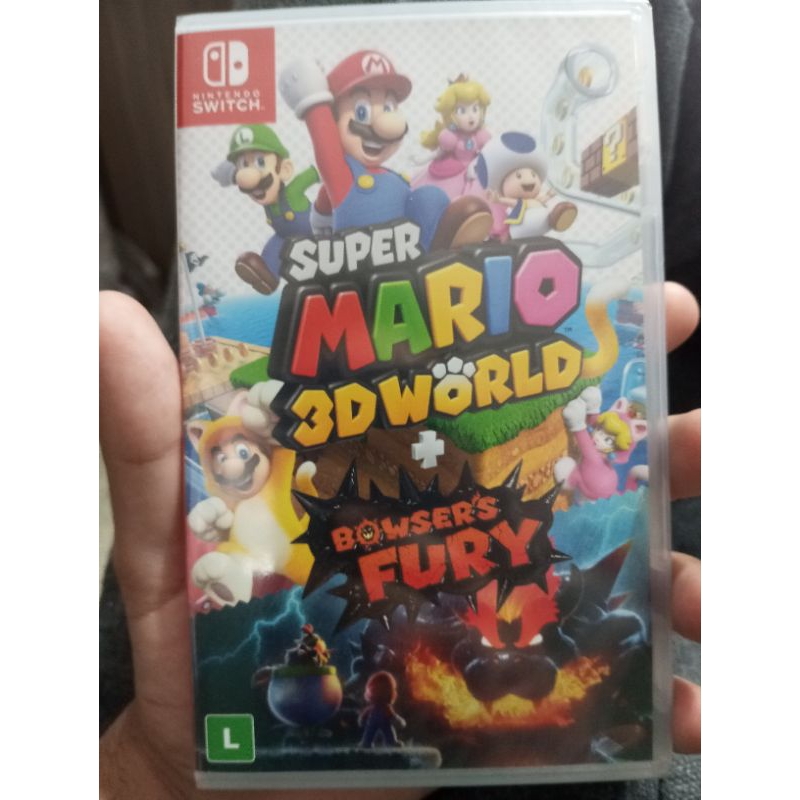 Jogo Super Mario 3D World + Bowser"s Fury Nintendo Switch (Mídia Física)
