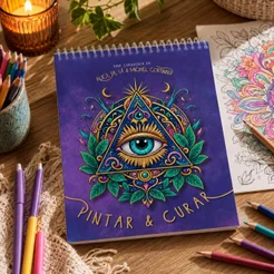 Pintar e curar livro de colorir adultos 30 ilustrações - páginas 120g + brinde acetato A4