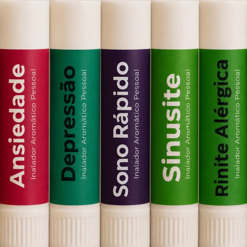 <ECONOMIA> Kits Inaladores de Aromaterapia - Bem-estar, Energia, Relaxamento e Conforto Respiratório