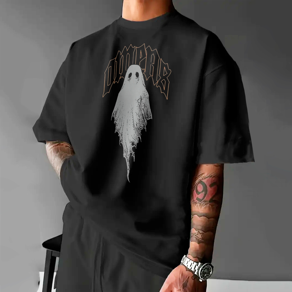 Camiseta Basica e OVERSIZED Specter Bad Omens Ghost Do You Feel Love World Tour Unissex