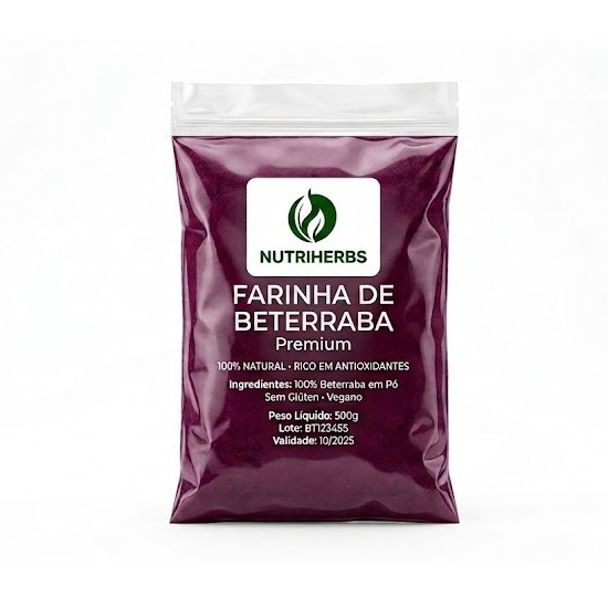 Farinha de Beterraba Natural Premium 1Kg 100% Pura