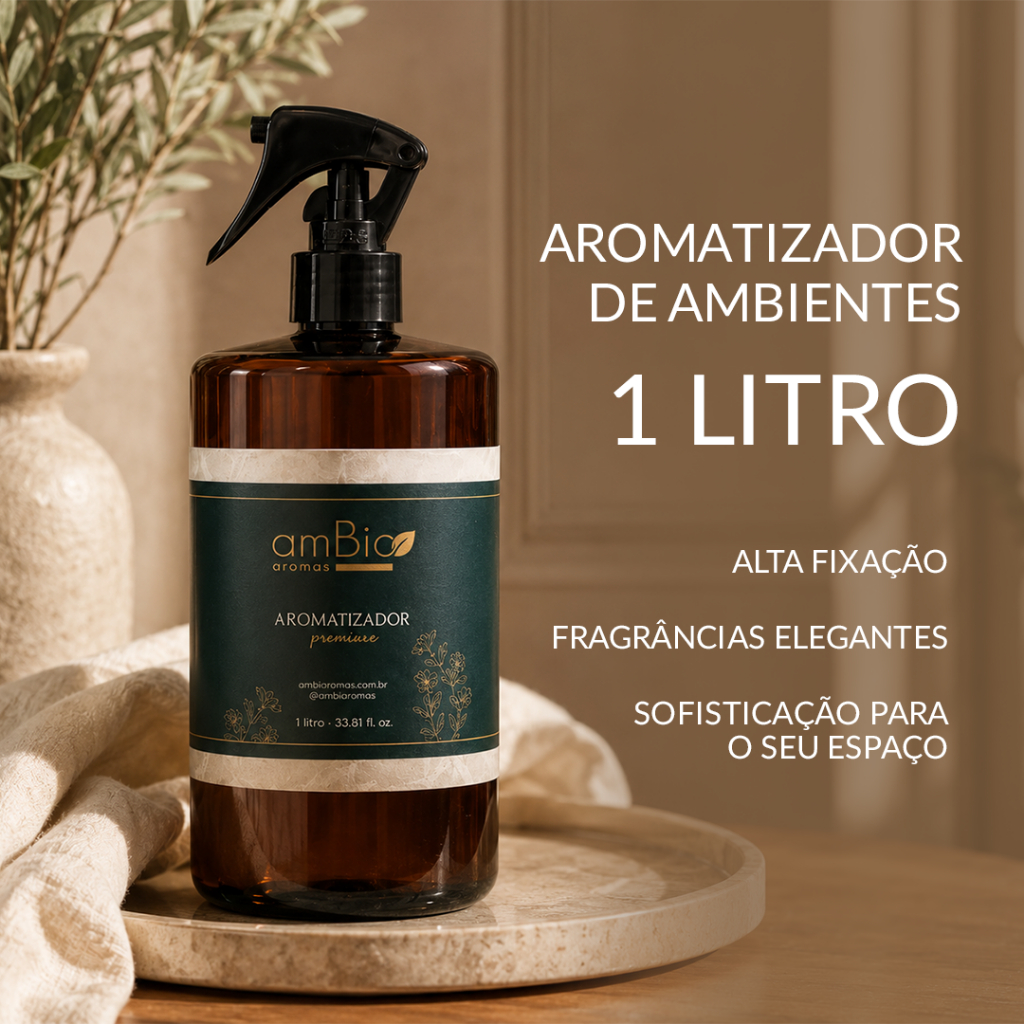 Aromatizador 1 LITRO Forte Cheirinho de Lojas Famosas Ambio Aromas