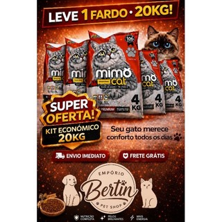 kit 5 Areias de Gato Sanitária Higiênica Mimo Cat Tradicional 20kg AntiOdor Argila Natural .. ( OBS 1 Fardo por Compra )