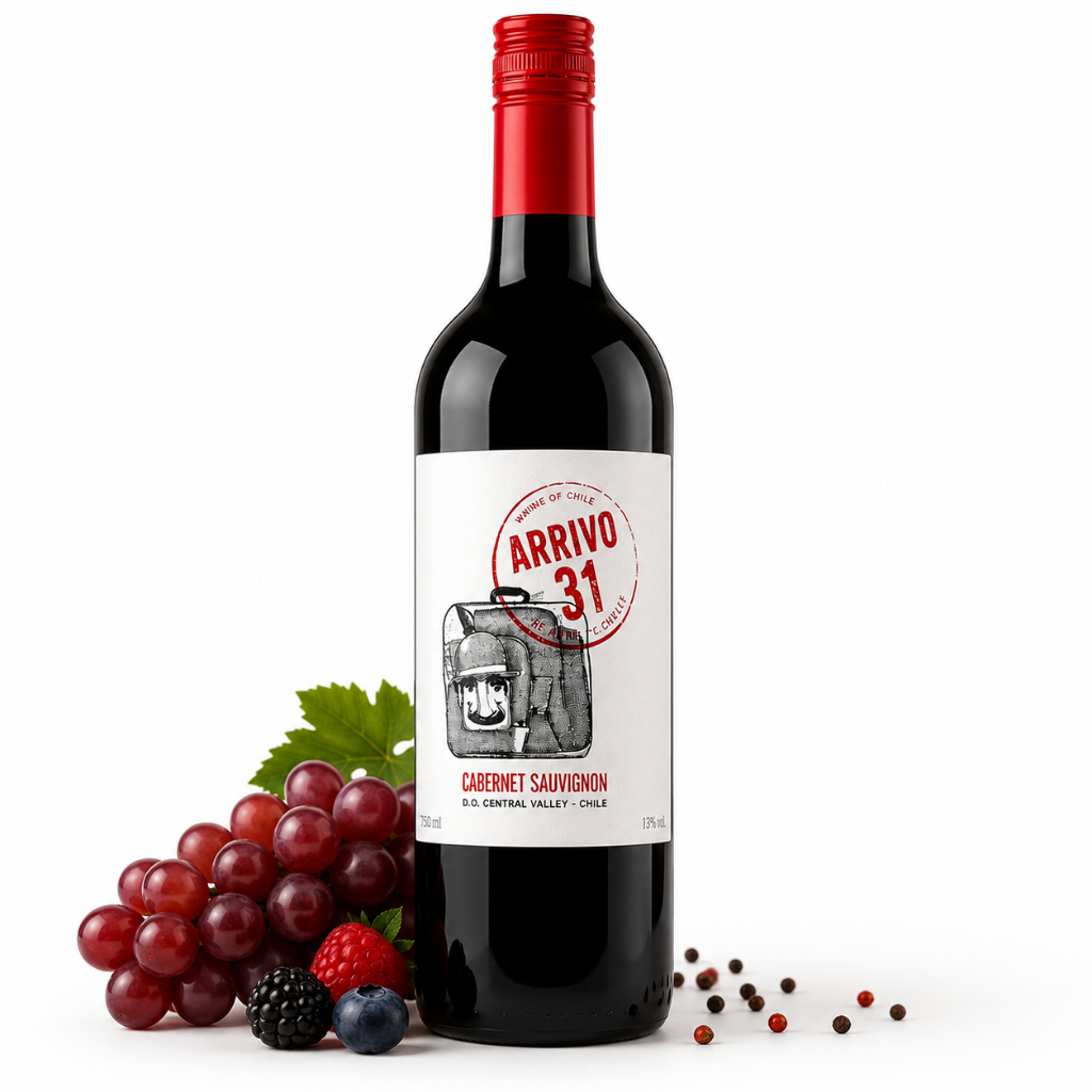 Vinho Tinto Fino Chileno Arrivo 31 Cabernet Sauvignon 750ml