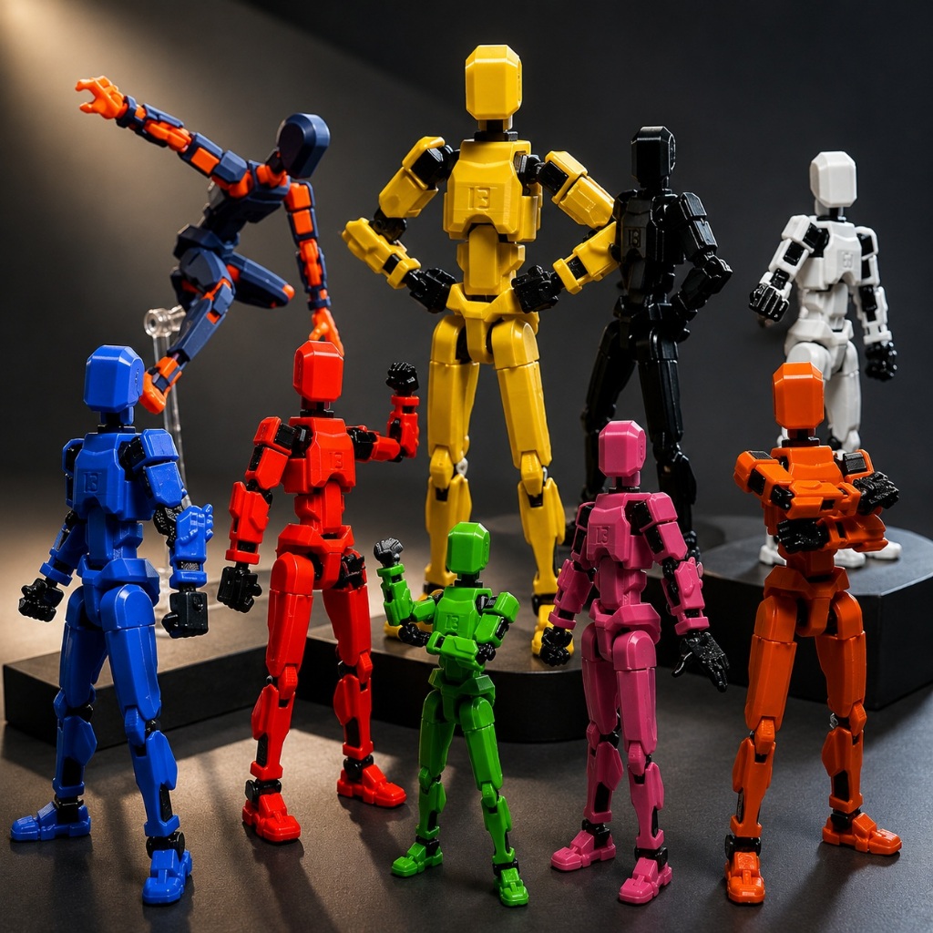 Kit 6x Boneco Dummy 13 + Armas -  Brinquedo Articulado - Varias Posições