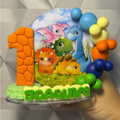 vela mini cenário baby dino biscuit/festa mini cenário baby dino
