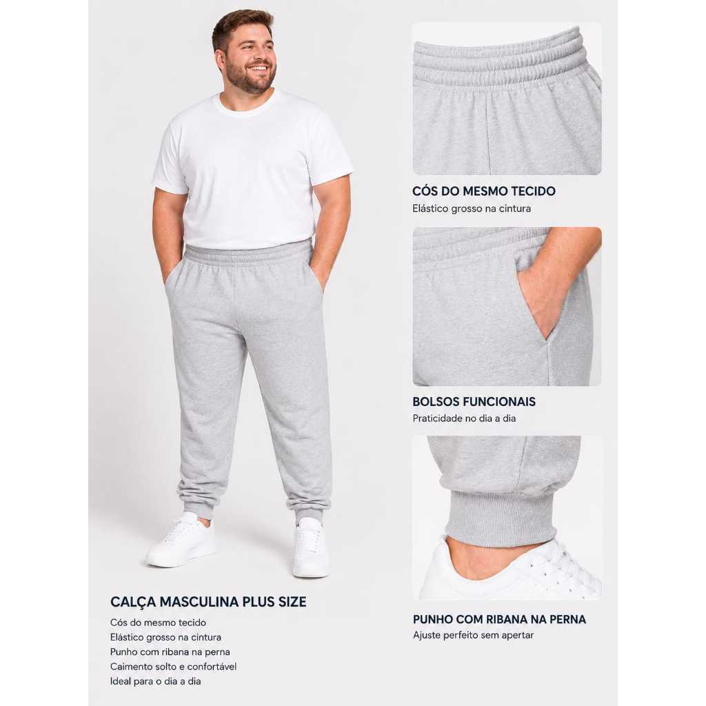 Calça Skinny Moletom Felpudo De Inverno PLUS-SIZE Maxx Modas