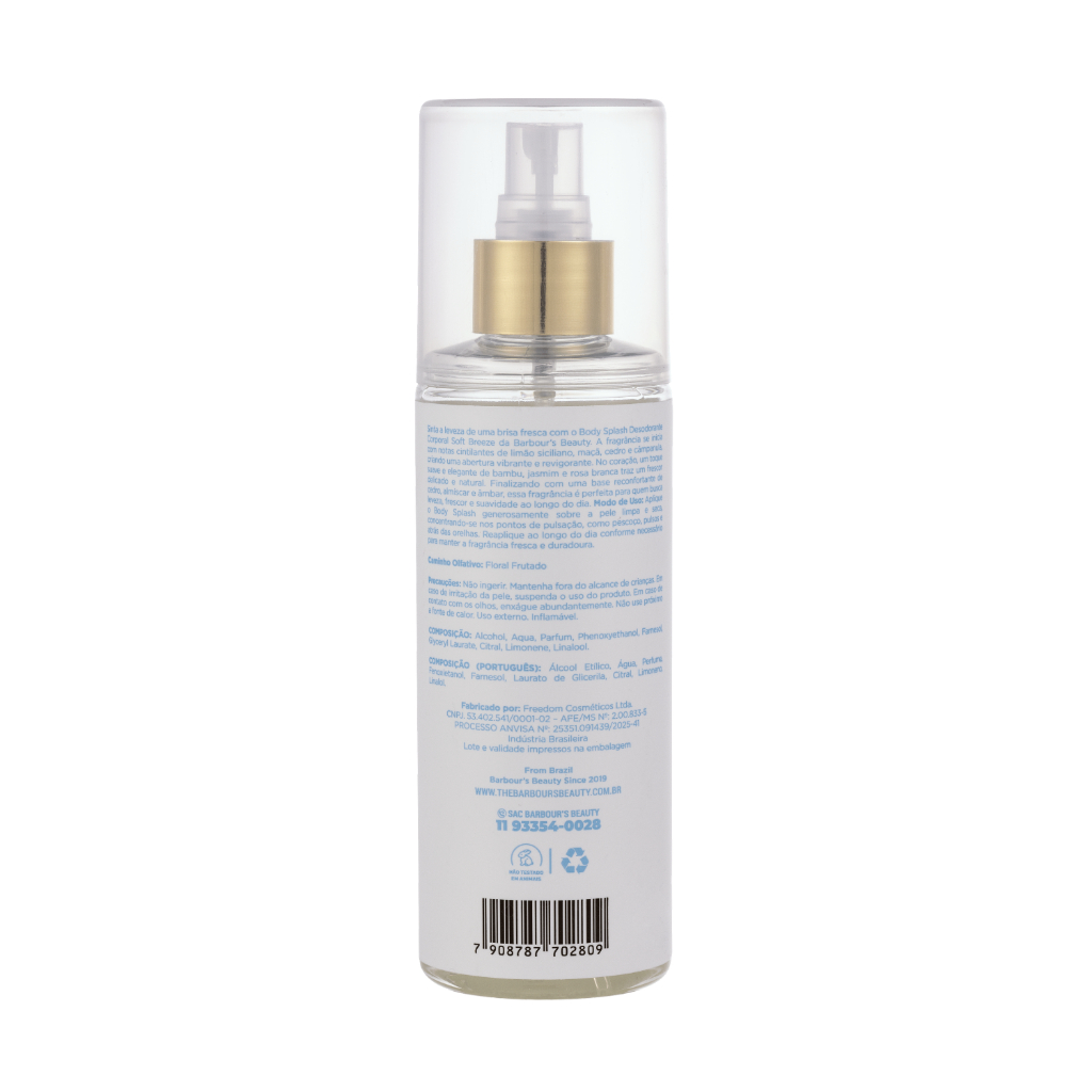 Body Splash Soft Breeze Desodorante Colônia 200ml Barbours Fragrancia Fresco e Cítrico · foto 2