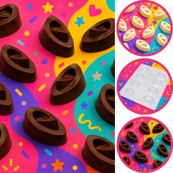 1~10 Forma Simples Bombom Detalhado 2 -  9530 em Acetato BWB Para Bombom e Doces de Chocolate e Confeitaria (CHOCO)