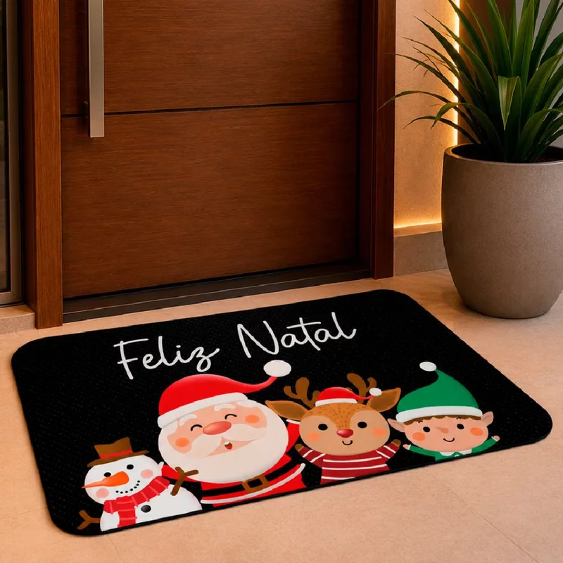 Tapete Natalino Antiderrapante por R$ 19,95! 🎄