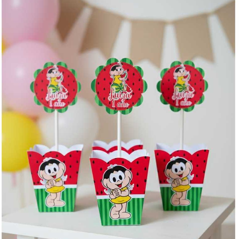 Centro de mesa cachepô personalizado| Magali |decoração festa mesa de convidados| lembrancinha| Pegue e monte
