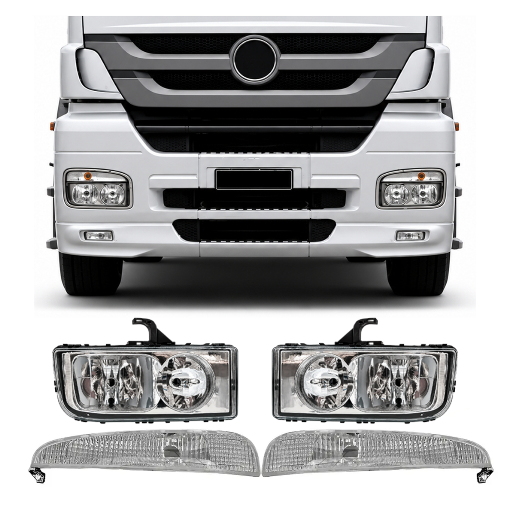 KIT PAR FAROL PRINCIPAL E PAR LANTERNA SETA MERCEDES AXOR