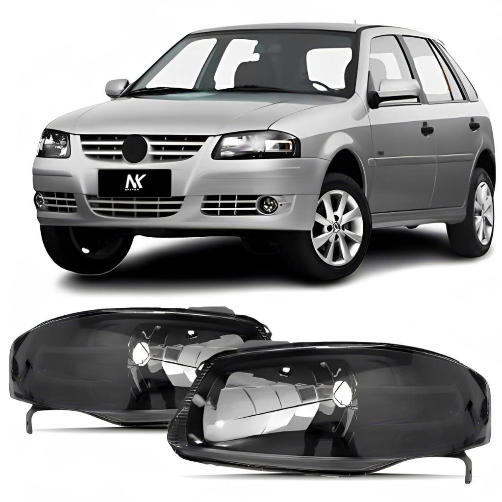 Par/UN Farol Gol G4 2005 2006 2007 2008 2009 2010 2011 2012 2013 2014 Parati Saveiro Mascara Negra Power Dianteiro
