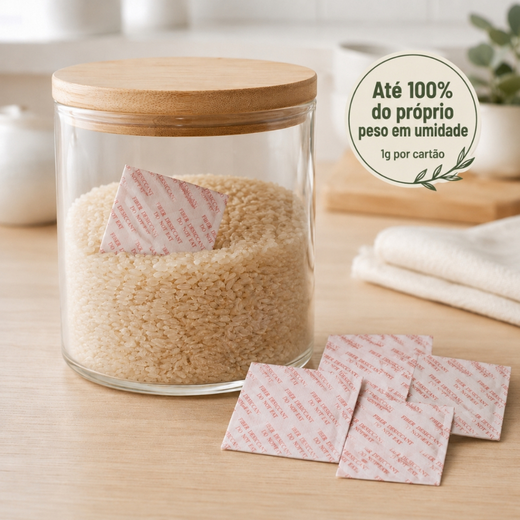 ABSORVEDOR DE UMIDADE DE FIBRA VEGETAL BIODEGRADÁVEL PARA ALIMENTOS OXYOFF