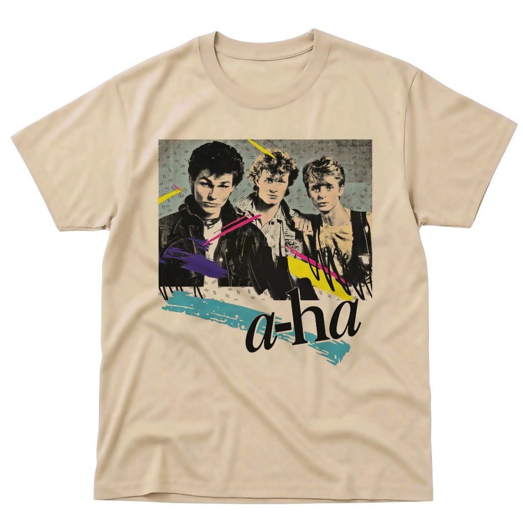 Camiseta Vintage Poliéster A-ha Unissex B47