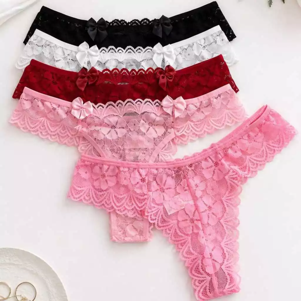 Kit Calcinha Renda Luxo Fio Dental Sexy Levanta Bumbum Sensual Conforto — imagem 1