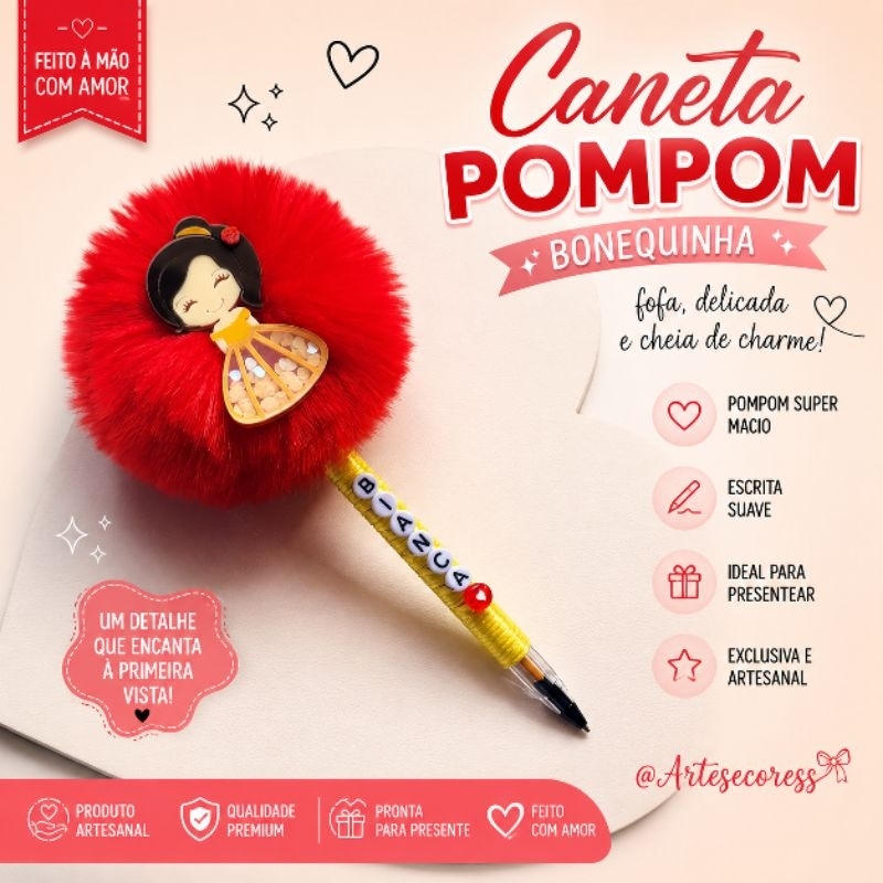 Caneta Personalizada Princesas Branca de Neve Cinderela Bela Ariel Rapunzel Infantil com Nome Lembrancinha