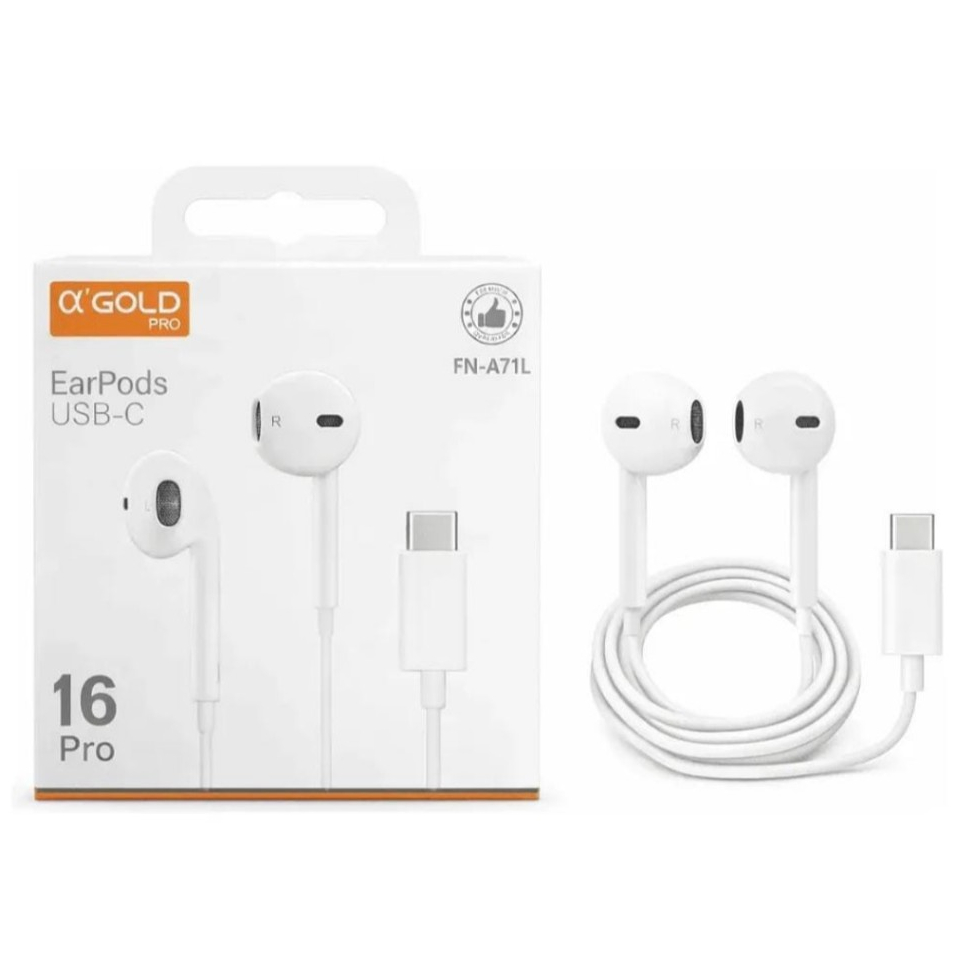 Fone De Ouvido Tipo C iPhone Com Fio Microfone Integrado Controle De Volume