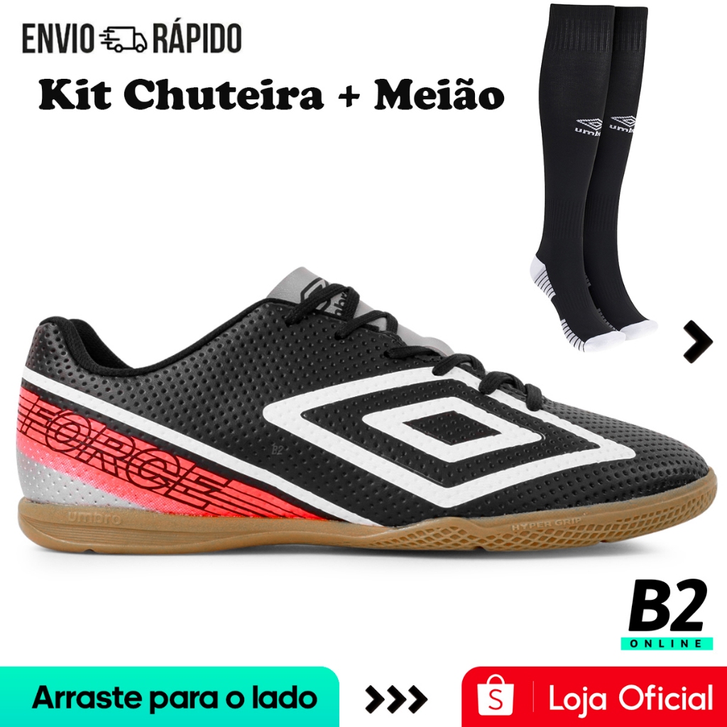 Chuteira Futsal Umbro Force + MEIÃO UMBRO TEAM Original com Nota Fiscal e Garantia