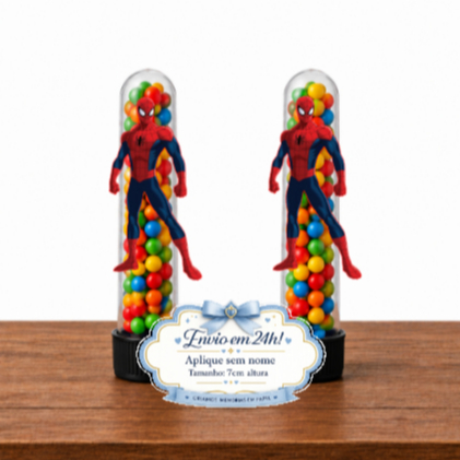Apliques para Tubetes Homem Aranha Topper Docinhos Lembrancinhas personalizadas