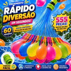 Kit 111/222/333/444/555 Balão De Água Guerra De Bexiga Splash Ball Pacotes c/111 Bexigas Cada -AGUIA