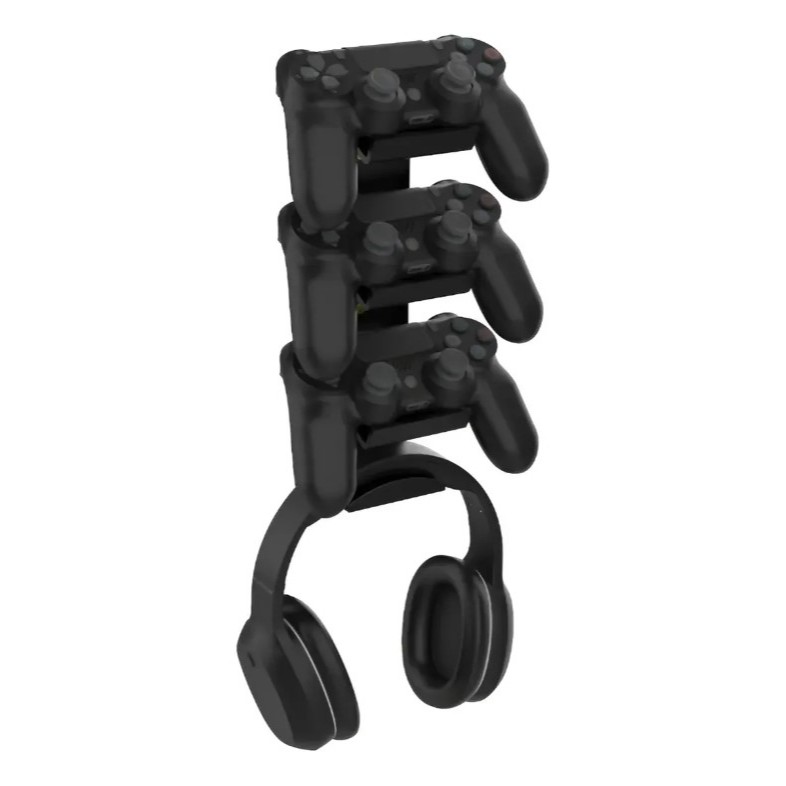 Suporte Parede Para 3 Controles E Headset Gamer PS3 PS4 Xbox