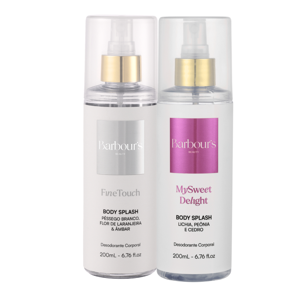Kit Body Splash  My Sweet Delight e Fine touch Barbour's 200ml