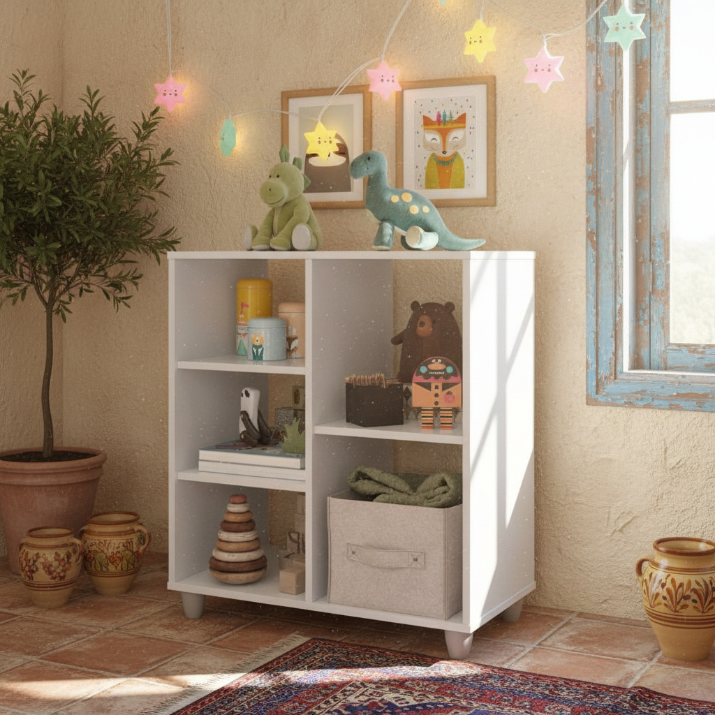 Estante Livreiro Organizador Infantil Luxo Branco