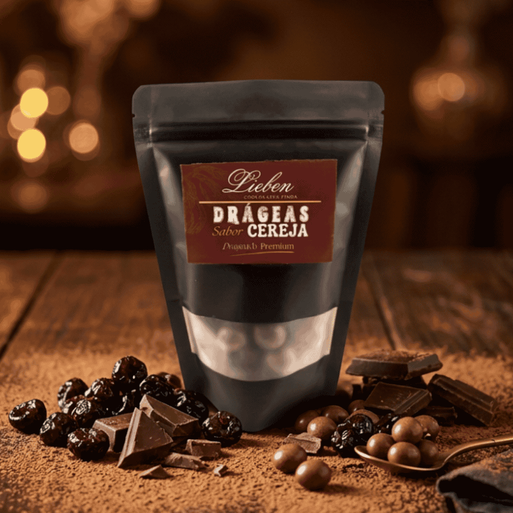 Dragea de Chocolate ao leite com Licor de Cereja Com 250g