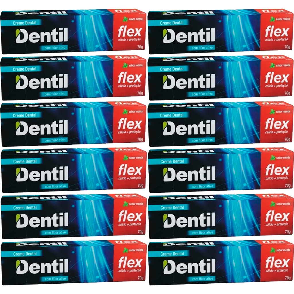 Creme Dental Dentil Flex Cálcio + Proteção Com Flúor 70G