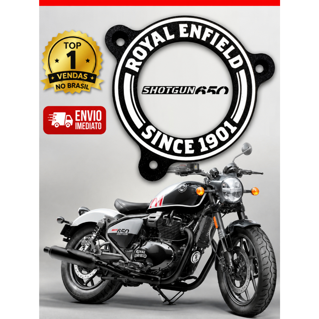 Tampa De Alto Fluxo Para Filtro de Ar - Shotgun 650 Royal Enfield - Reforçada!