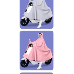 Capa de chuva para motocicleta Poncho para motocicleta, homens, mulheres, aba dupla única