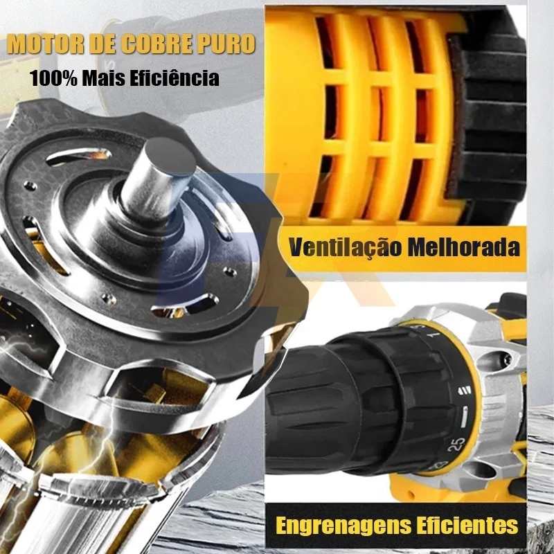 Furadeira Parafusadeira de Impacto Sem Fio 48V — foto 5