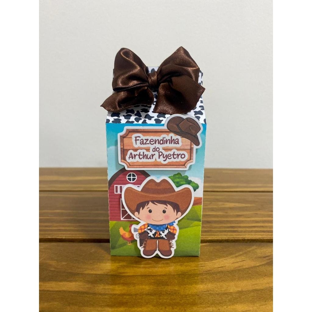 Caixa Milk FAZENDINHA AZUL – lembrancinhas personalizadas - caixinhas personalizadas - vários temas