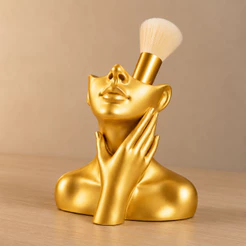 Porta Pincéis de Maquiagem Busto Decorativo Organizador de Penteadeira Estilo Moderno perfeito